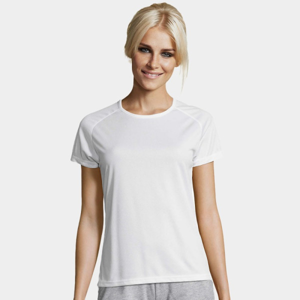 T-shirt BLANC SPORTY Women Sol's Polyester
