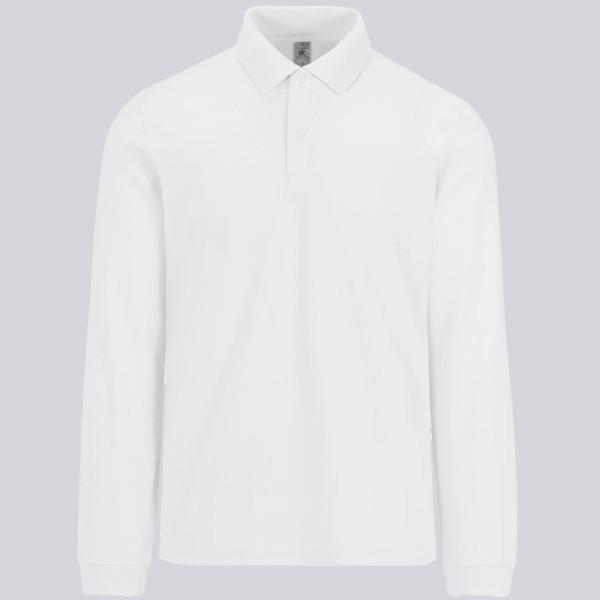 My Polo 180 gr BLANC B&C Manches longues